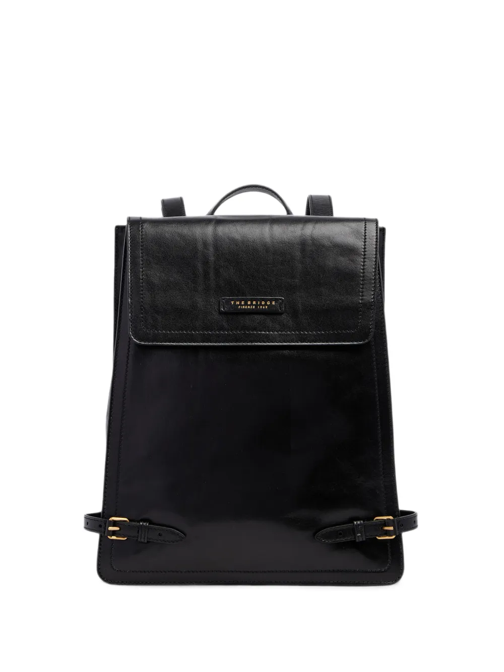 The Bridge Monica buckle-detail flap-top backpack - Noir The Bridge Monica buckle-detail flap-top backpack - Noir