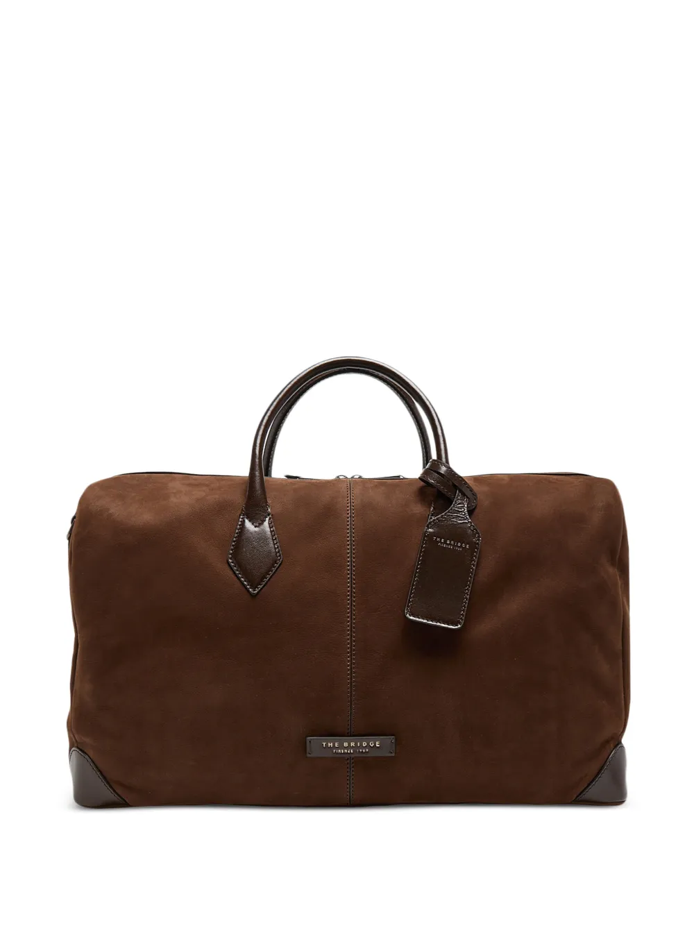 The Bridge leather-trim nubuck holdall - Marrone