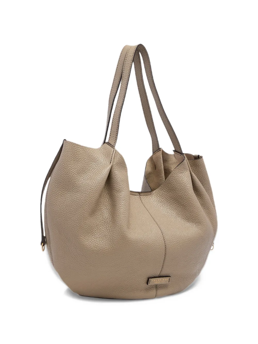 The Bridge Marisa leren shopper met textuur Beige