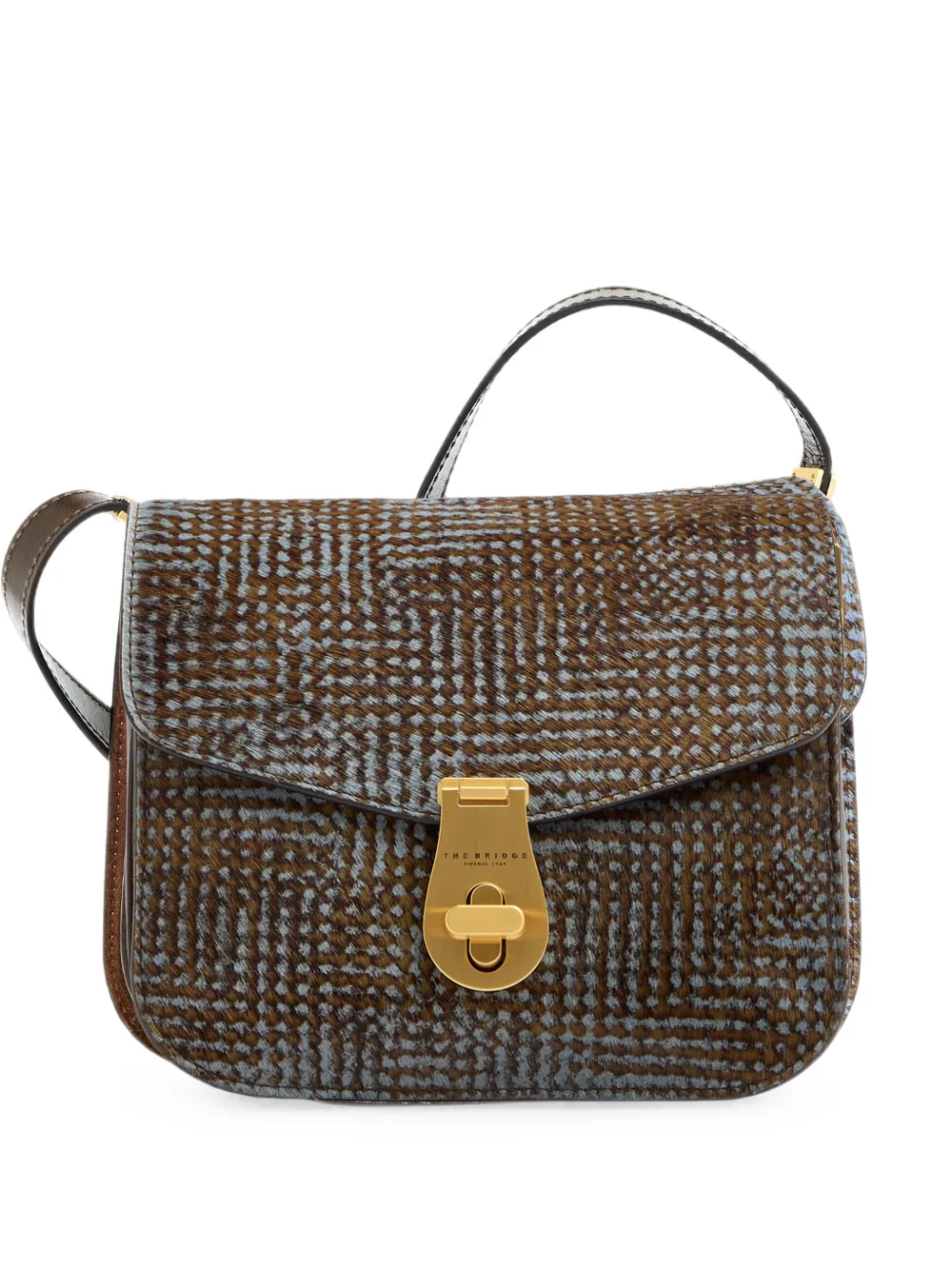 The Bridge Mia animal-pattern leather shoulder bag