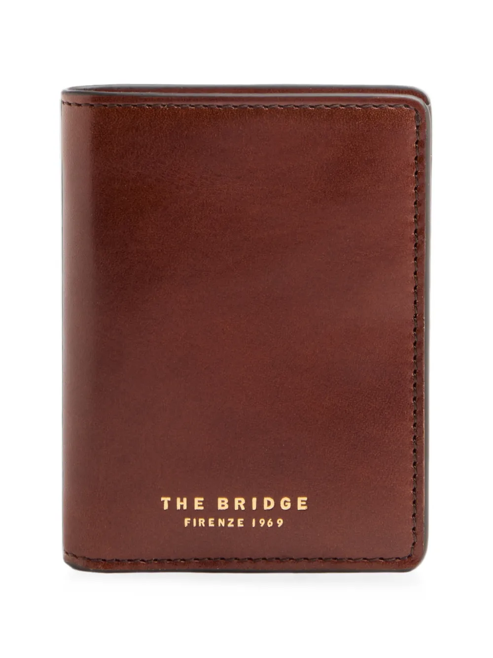 The Bridge logo-print leather wallet - Marrone