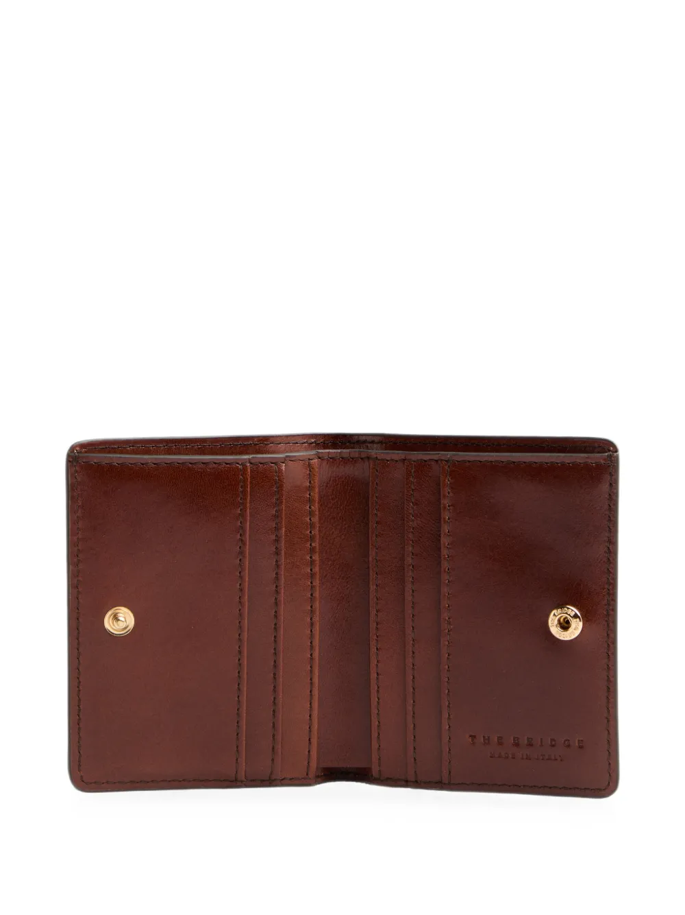 The Bridge Leren portemonnee met logoprint Bruin