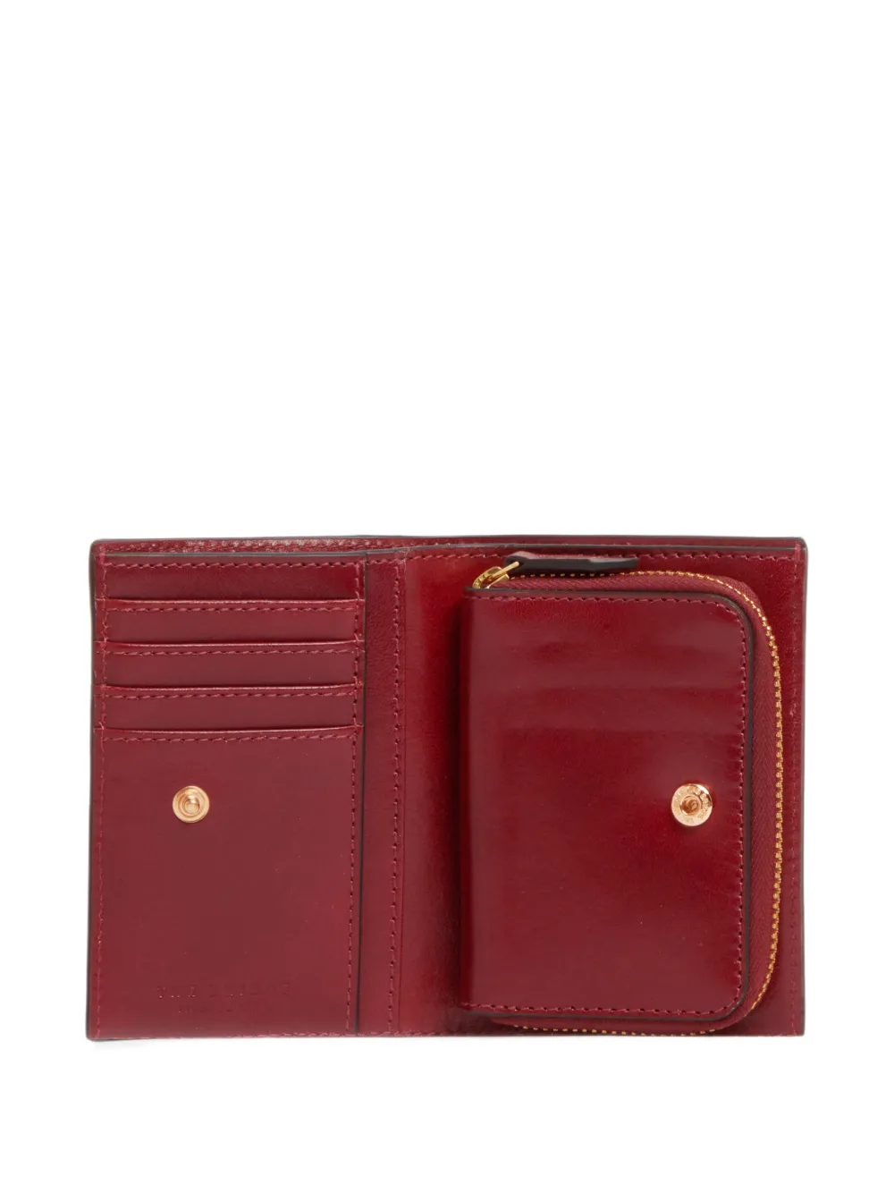 The Bridge logo-print leather wallet Rood