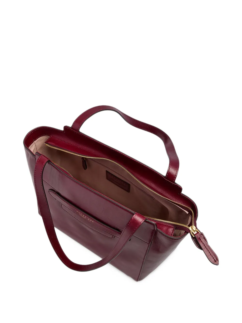 The Bridge Leren shopper Rood