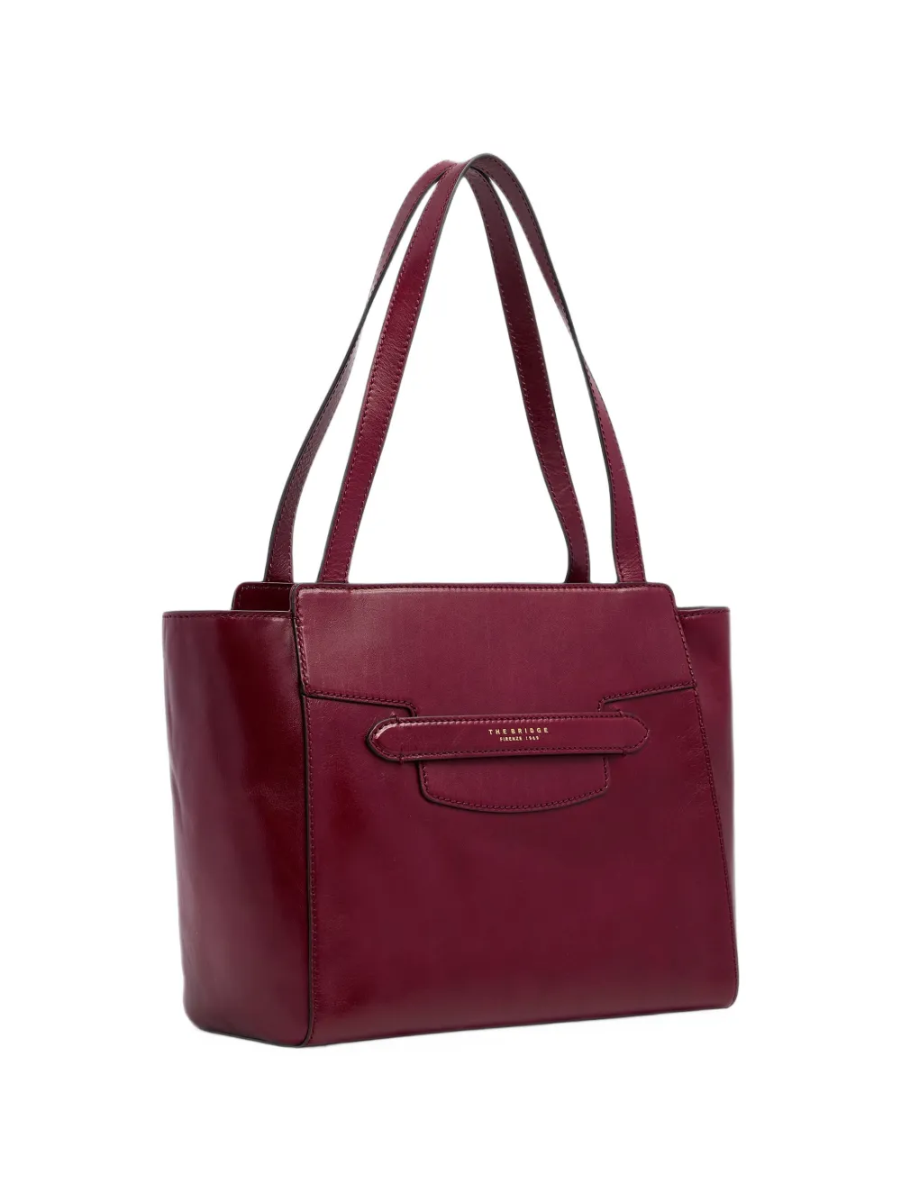 The Bridge Leren shopper Rood