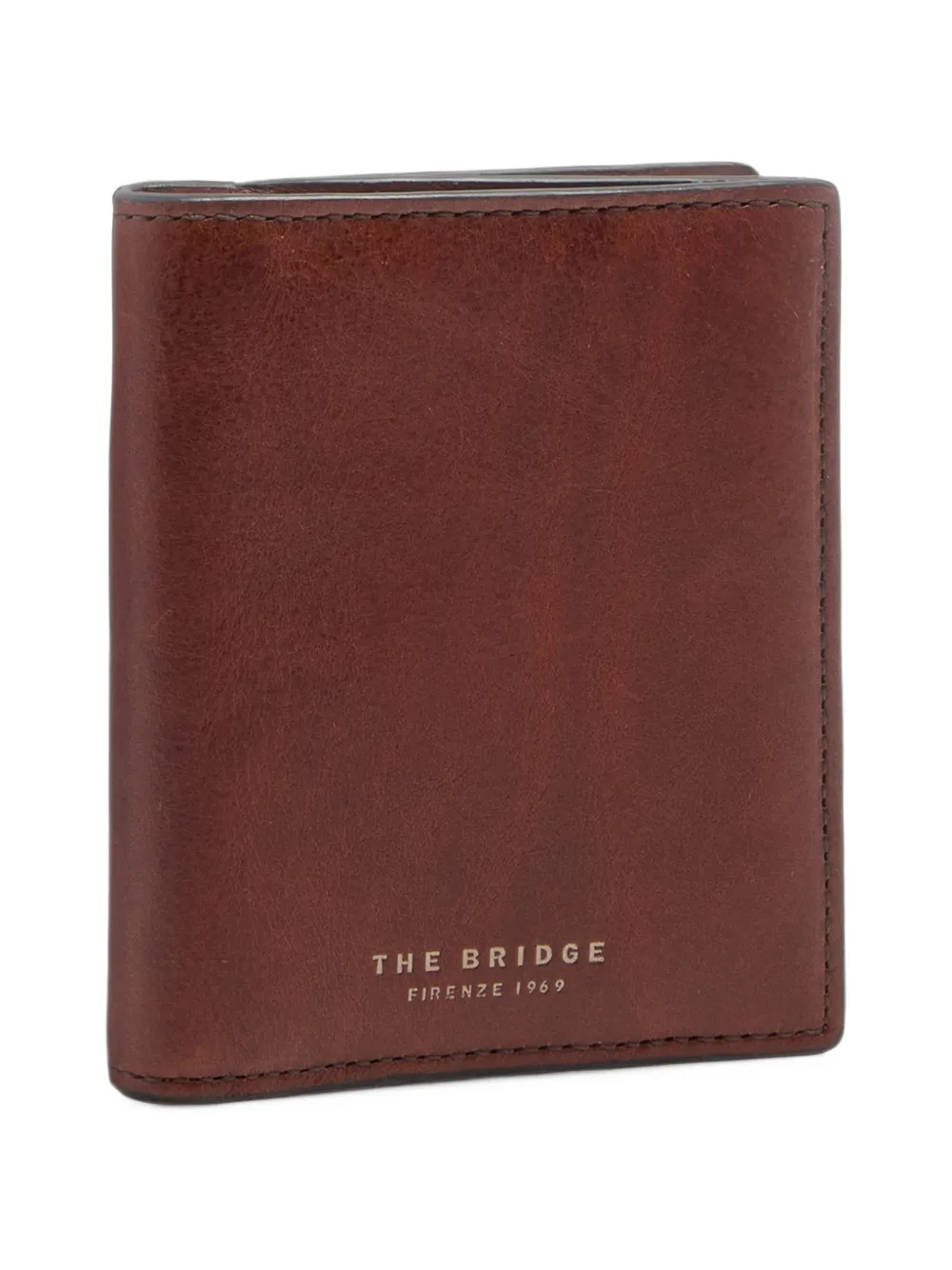 The Bridge Leren portemonnee met logoprint Bruin