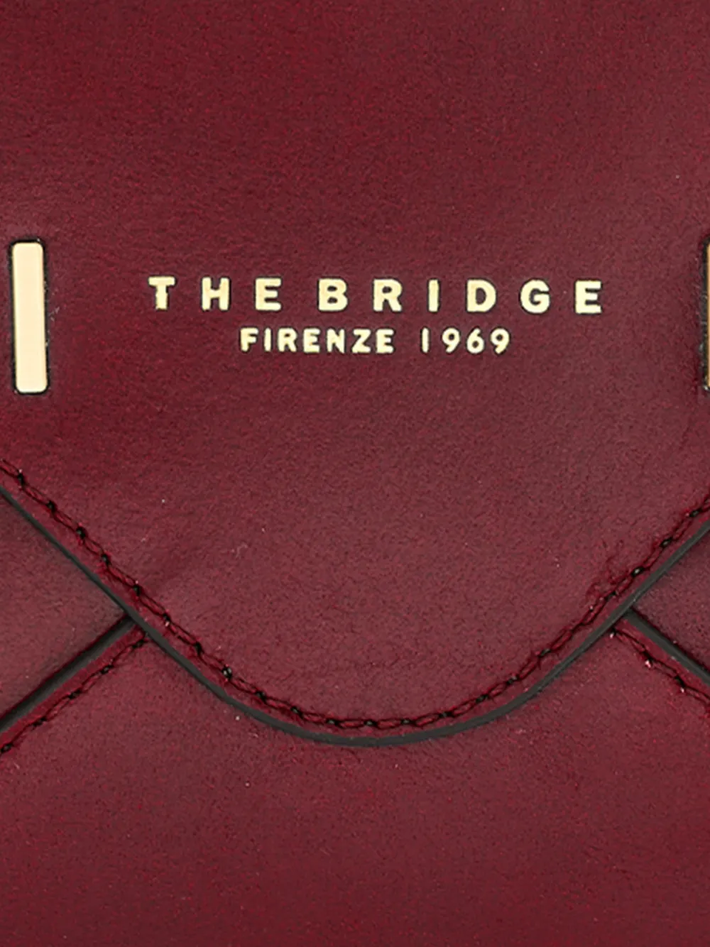 The Bridge Leren pasjeshouder met rits en kwastje Rood