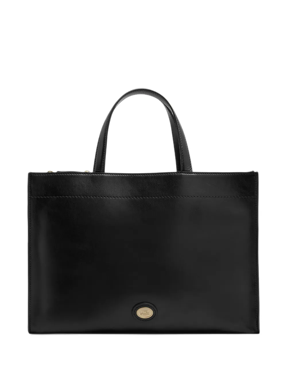The Bridge leather laptop bag - Schwarz