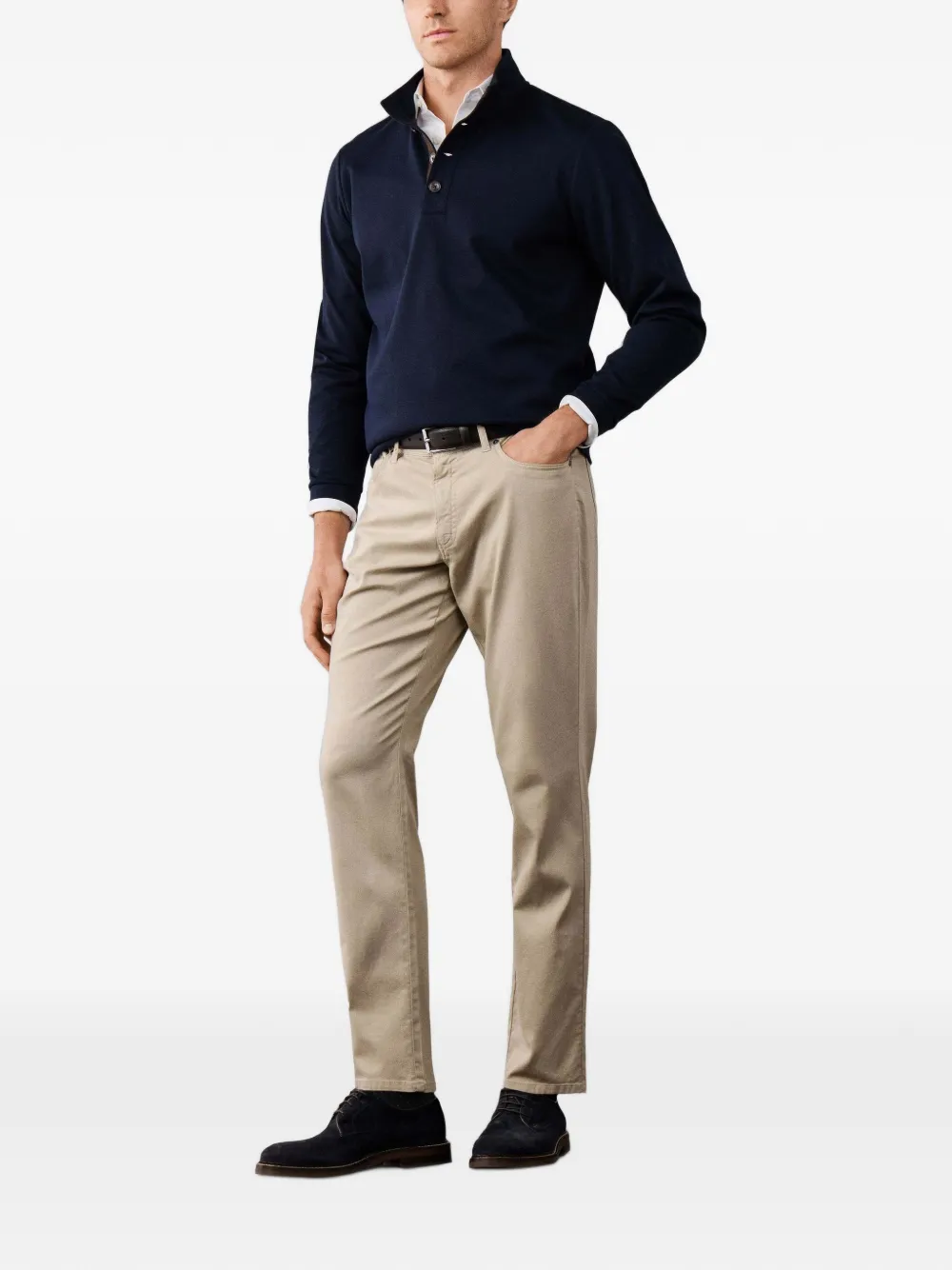 Hackett London Straight broek Beige