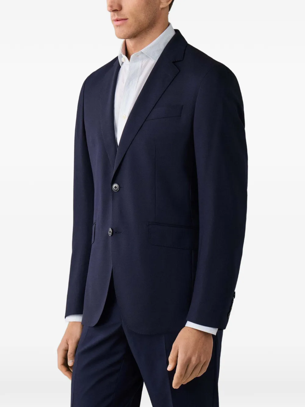 Hackett London Blazer met enkele rij knopen Blauw