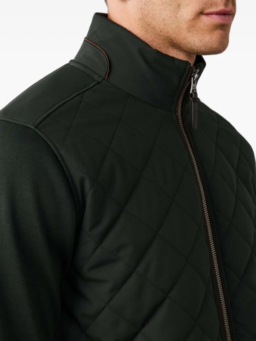 Hackett London Gewatteerde sweater Groen