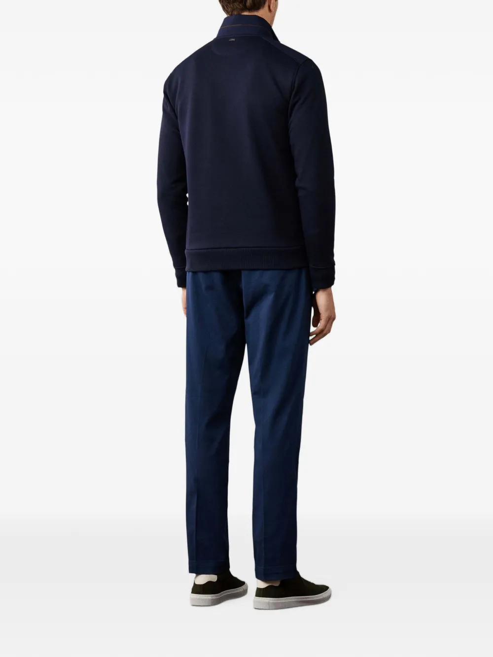 Hackett London Sweater met gewatteerd vlak en rits Blauw
