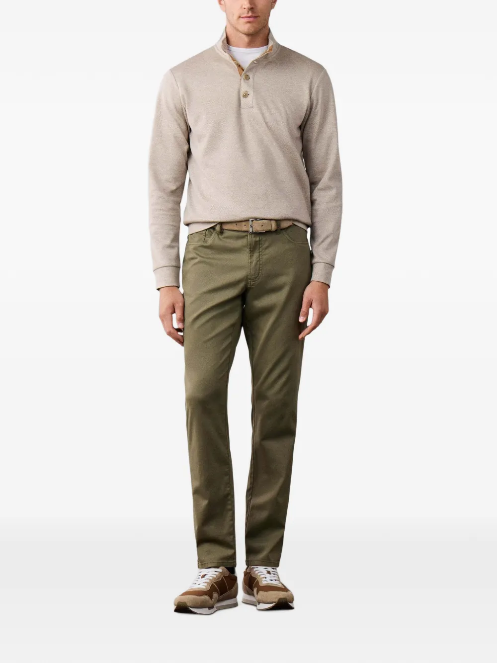 Hackett London Straight broek Groen