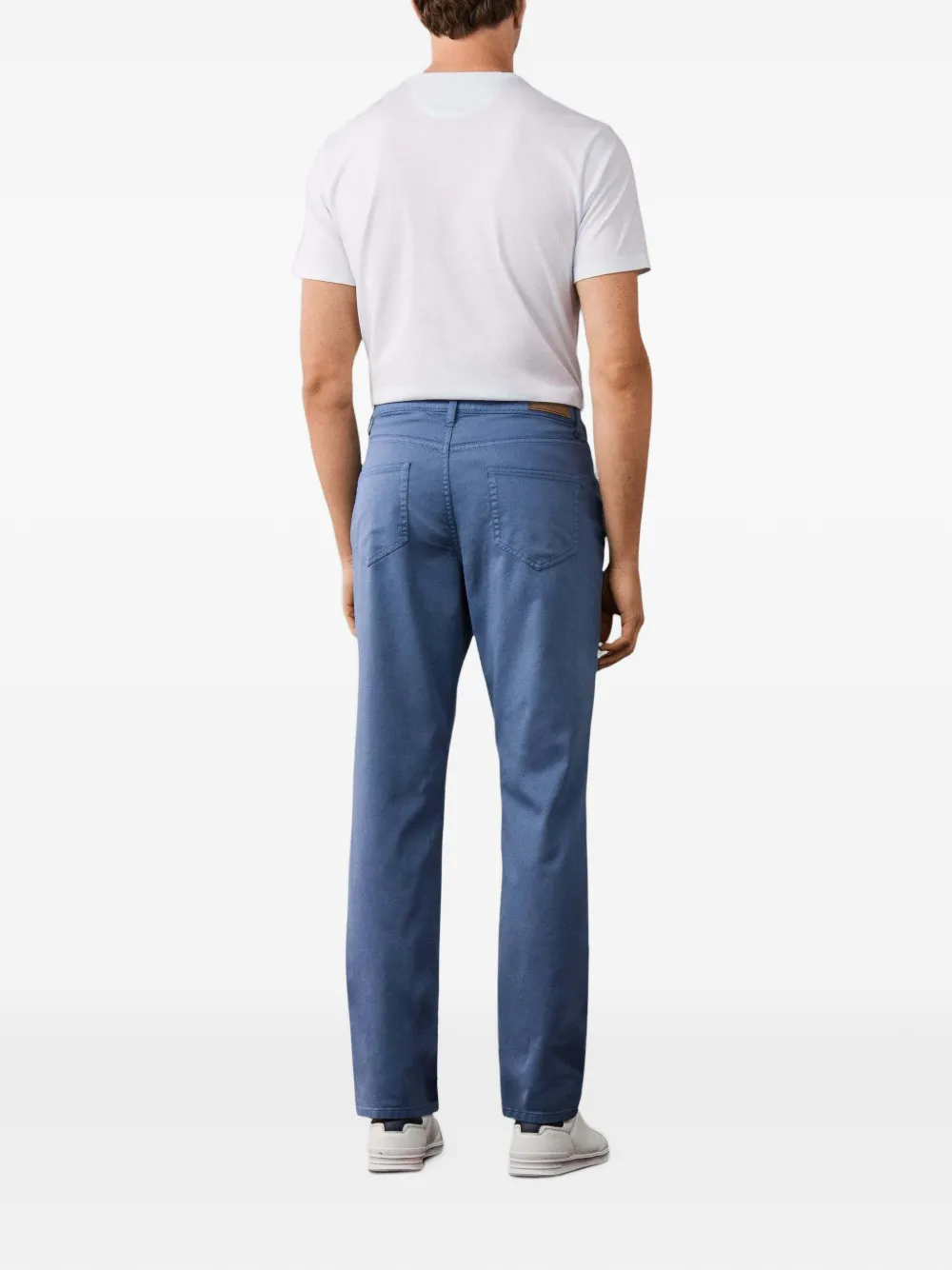 Hackett London Trinity satijnen geweven broek Blauw
