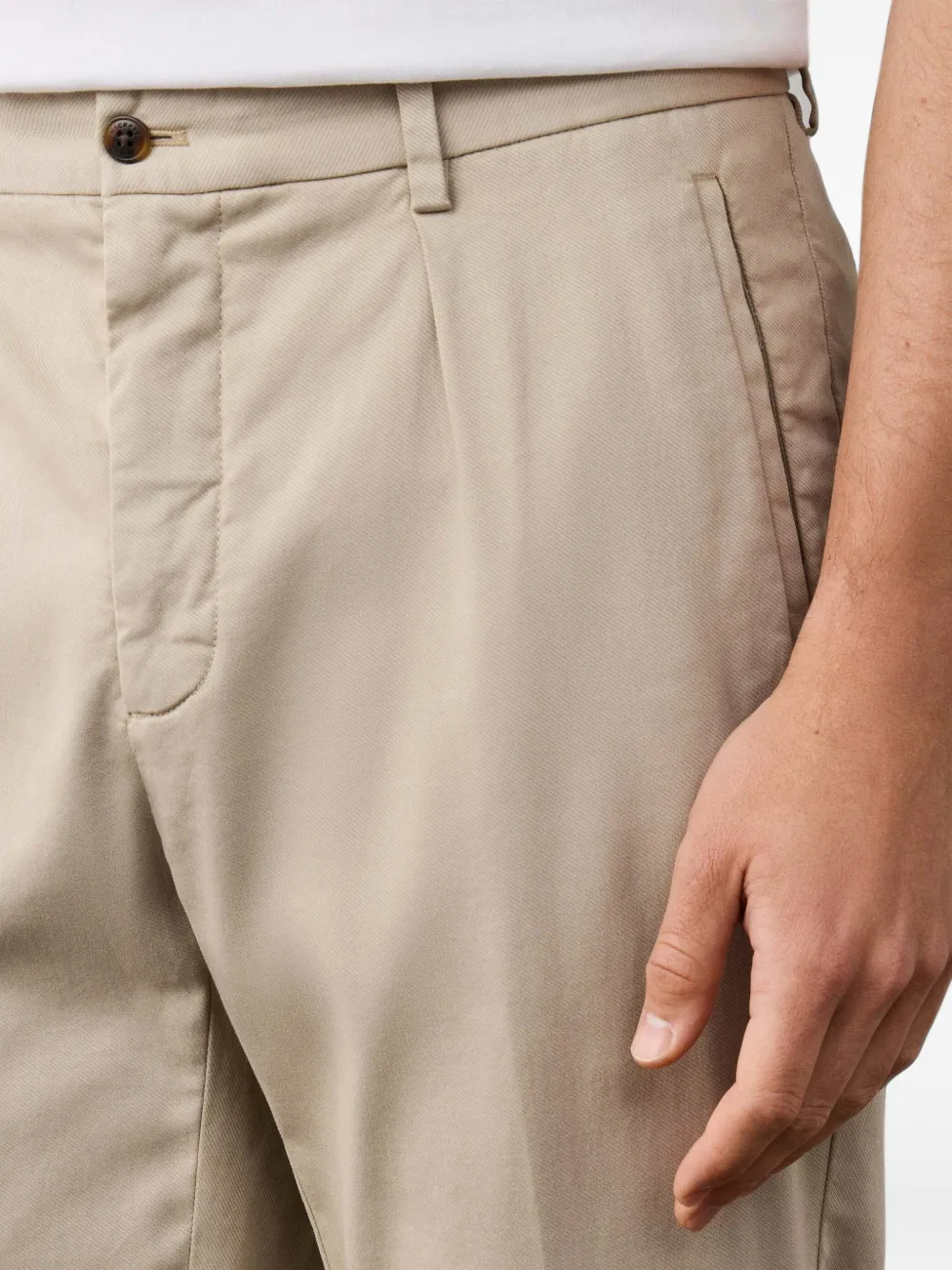 Hackett London Sloane pleated trousers Beige