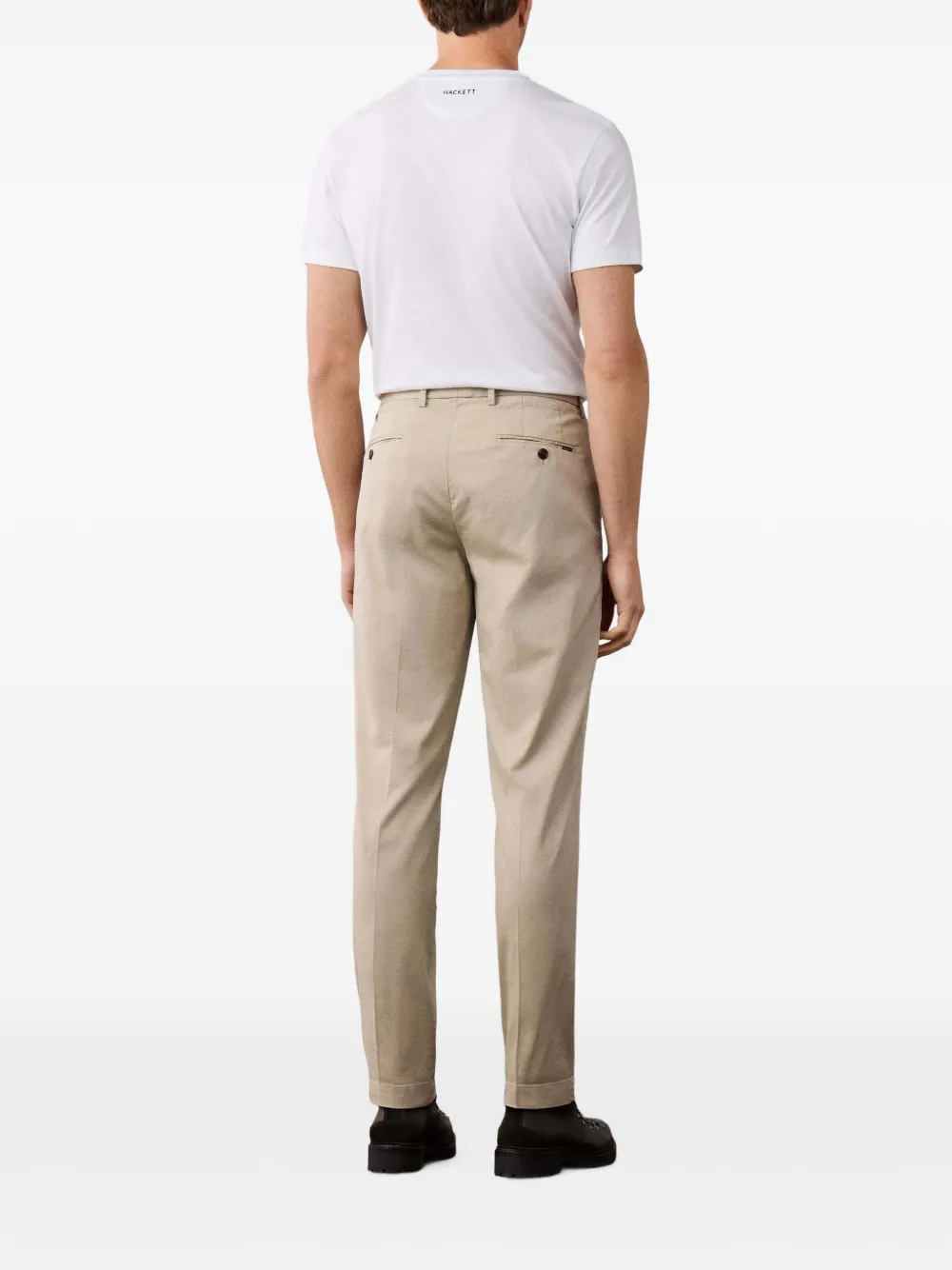 Hackett London Sloane pleated trousers Beige