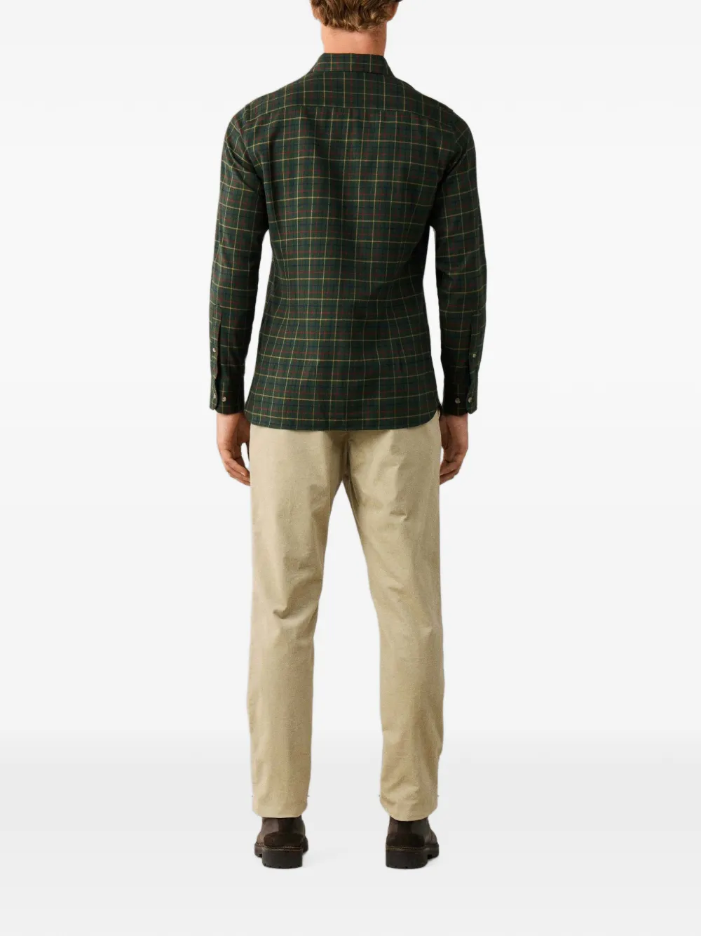 Hackett London checked shirt Groen
