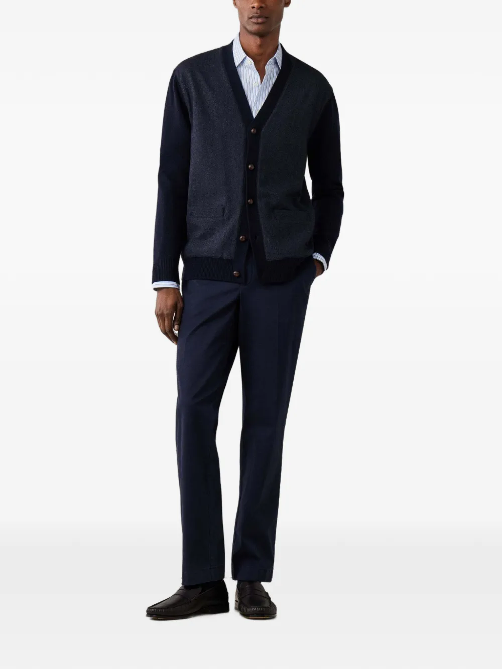 Hackett London Vest met V-hals Blauw