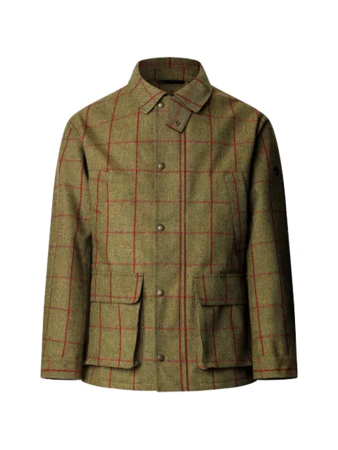 Hackett London abrigo con motivo de cuadros