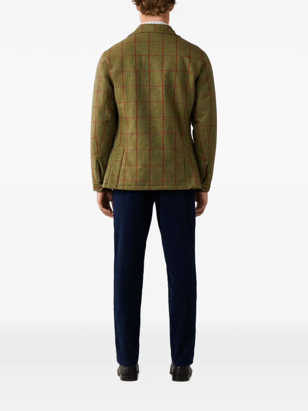 Hackett London Geruite jas Groen