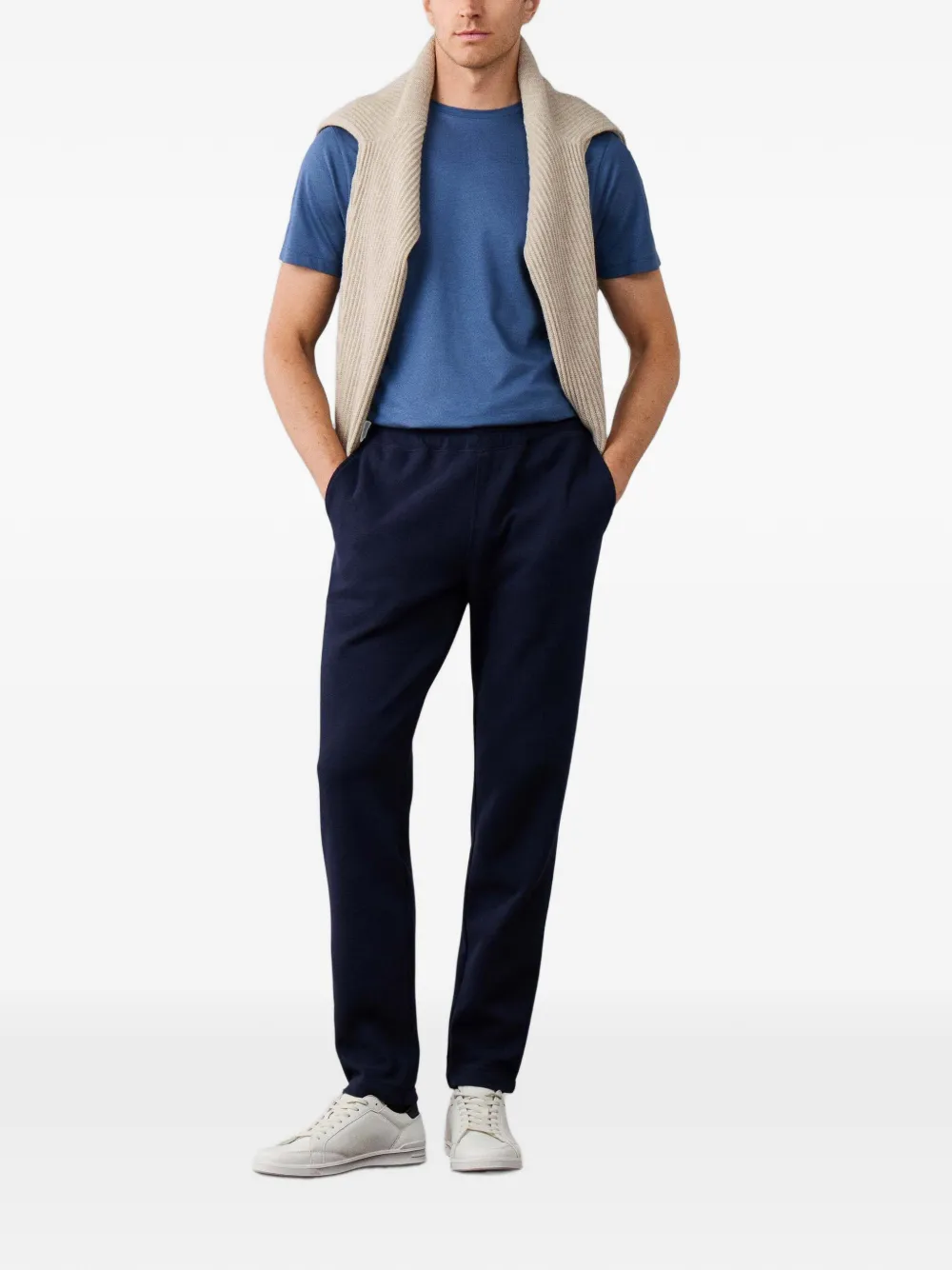 Hackett London T-shirt met ronde hals Blauw