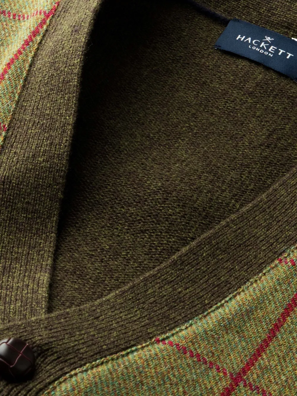 Hackett London Vest met V-hals Groen