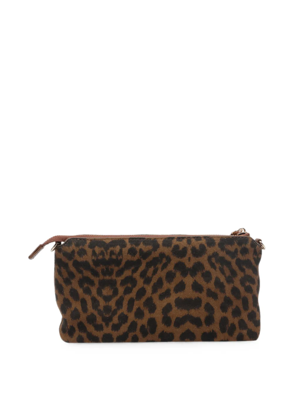 La Carrie Lio clutch met dierenprint Bruin