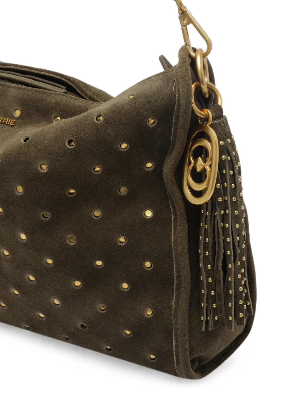 La Carrie Downtown Strass-embellished Shoulder Bag In Green