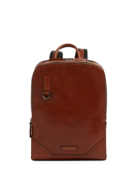 The Bridge mochila Matteo de piel con doble cremallera