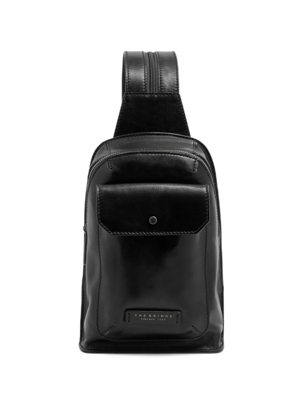 The Bridge Mattia leather shoulder bag - Black