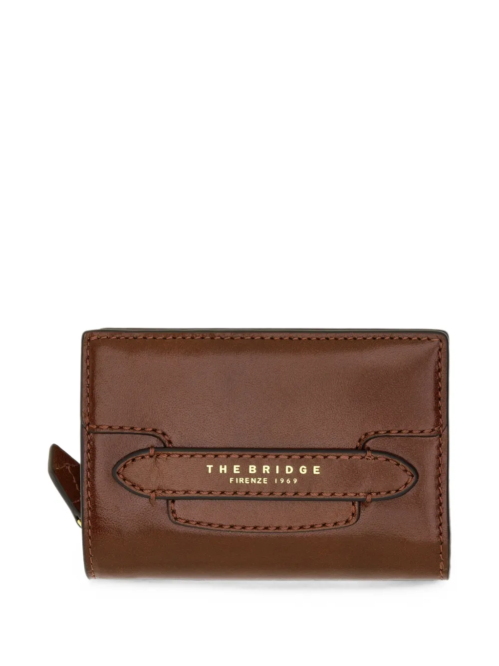 The Bridge logo-print leather wallet - Marrone