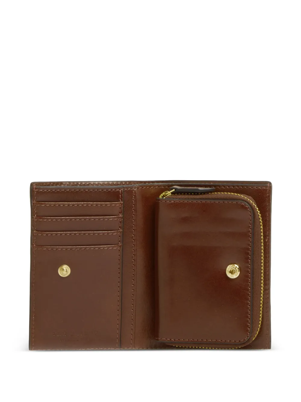 The Bridge Leren portemonnee met logoprint Bruin