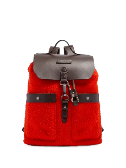 The Bridge leather-trim fleece backpack