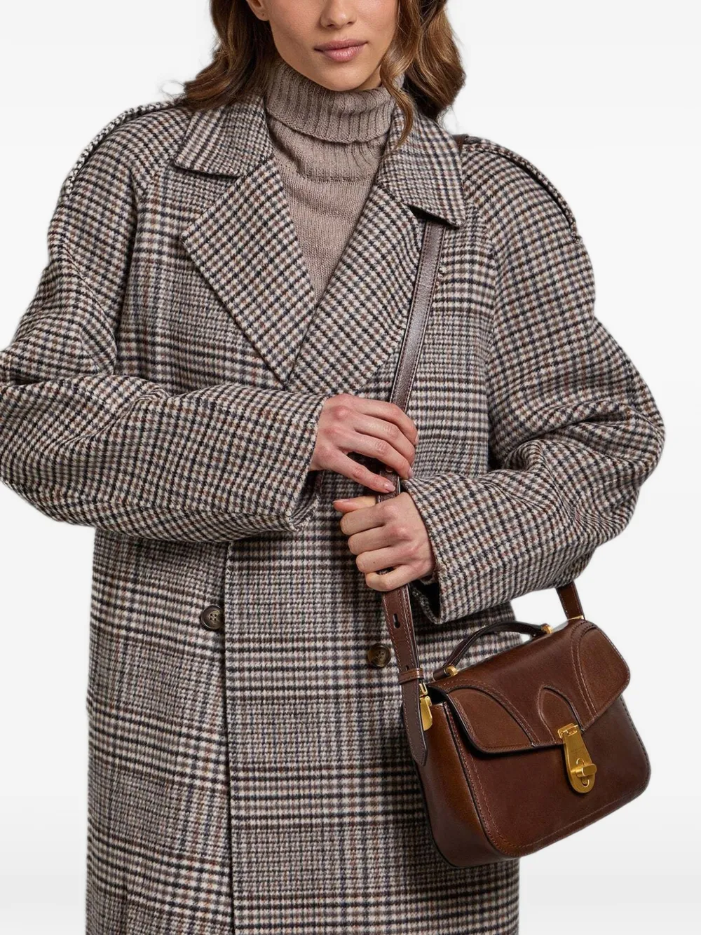 The Bridge Mia leren shopper Bruin