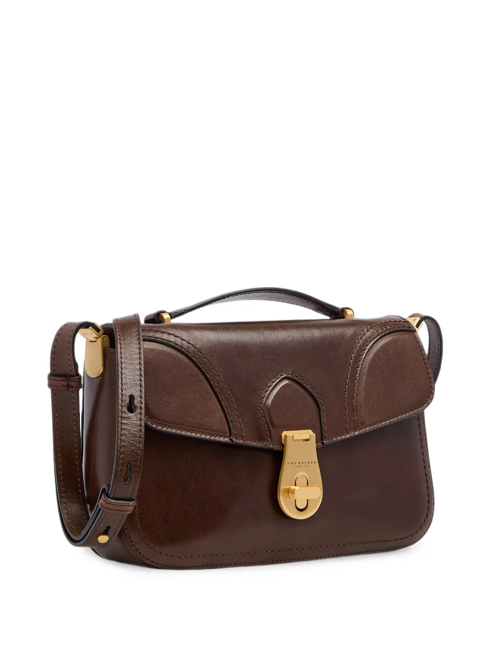 The Bridge Mia leren shopper Bruin