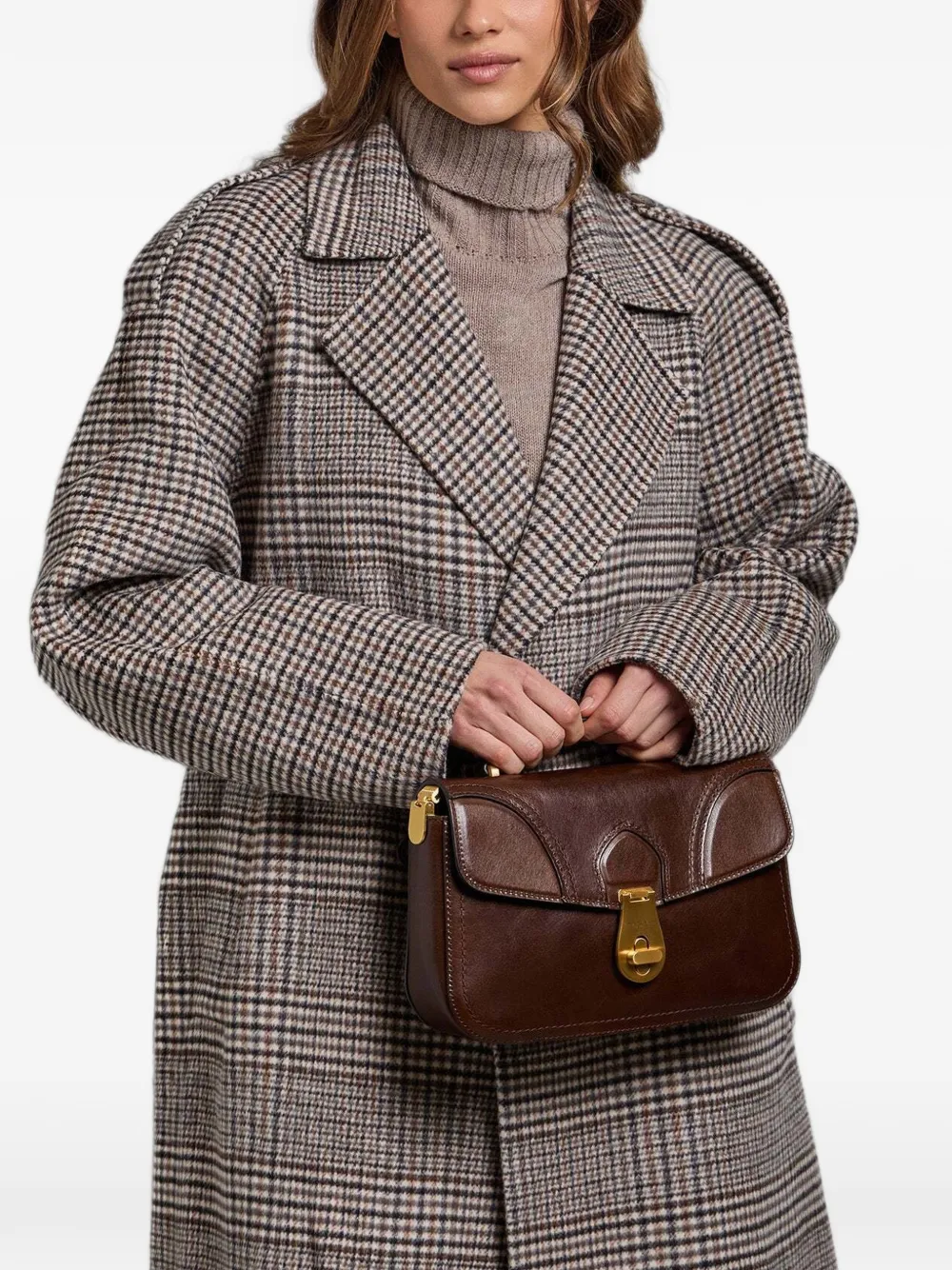 The Bridge Mia leren shopper Bruin