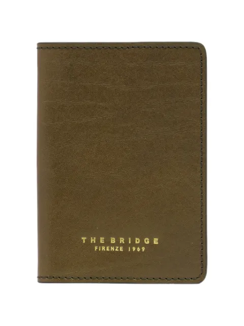 The Bridge logo-print leather passport holder