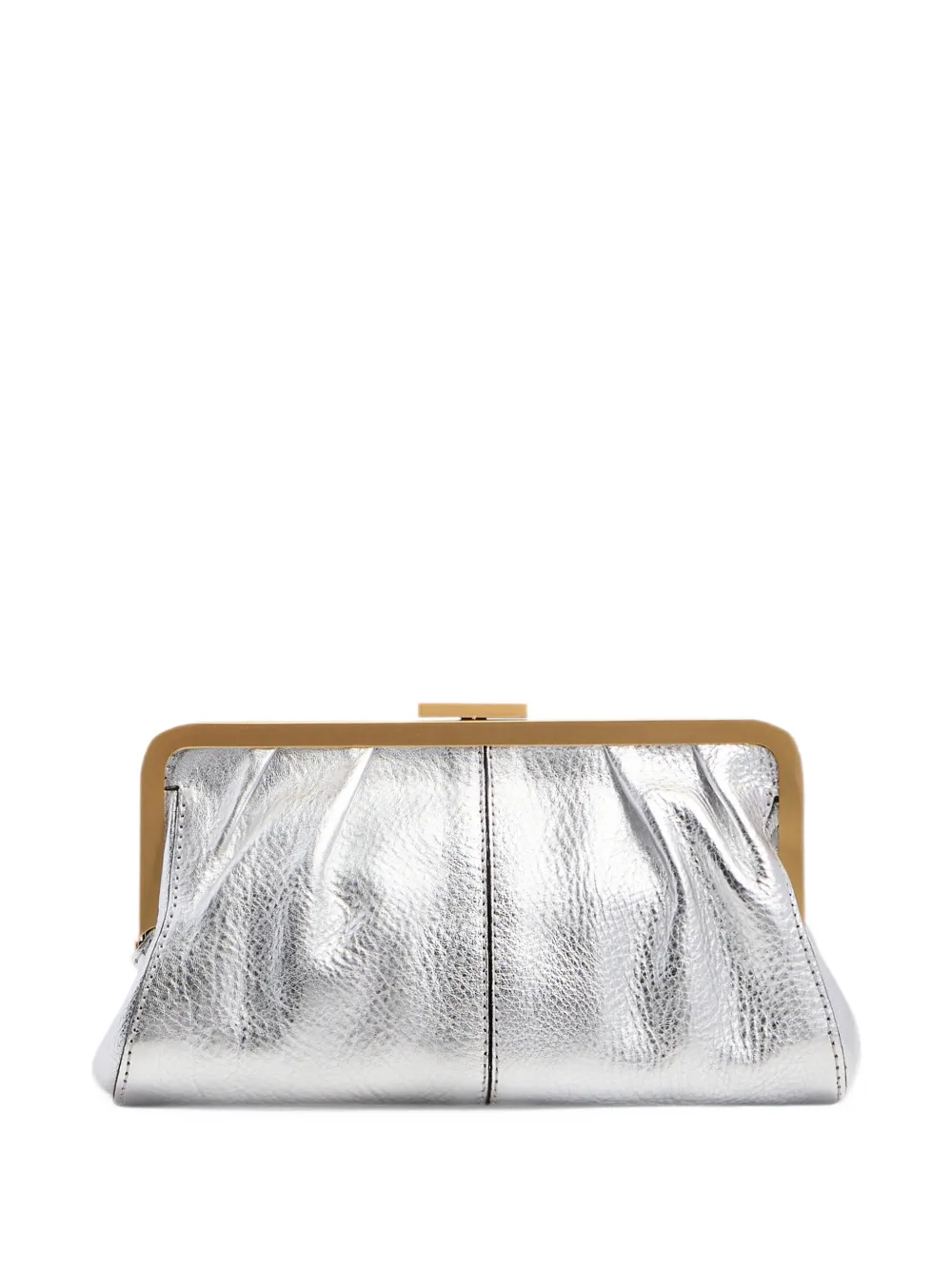 The Bridge Clutch met logoplakkaat Zilver