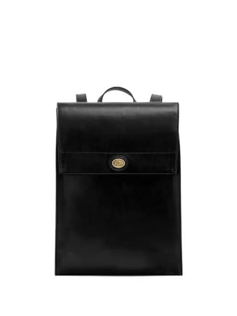 The Bridge mochila de piel con placa del logo