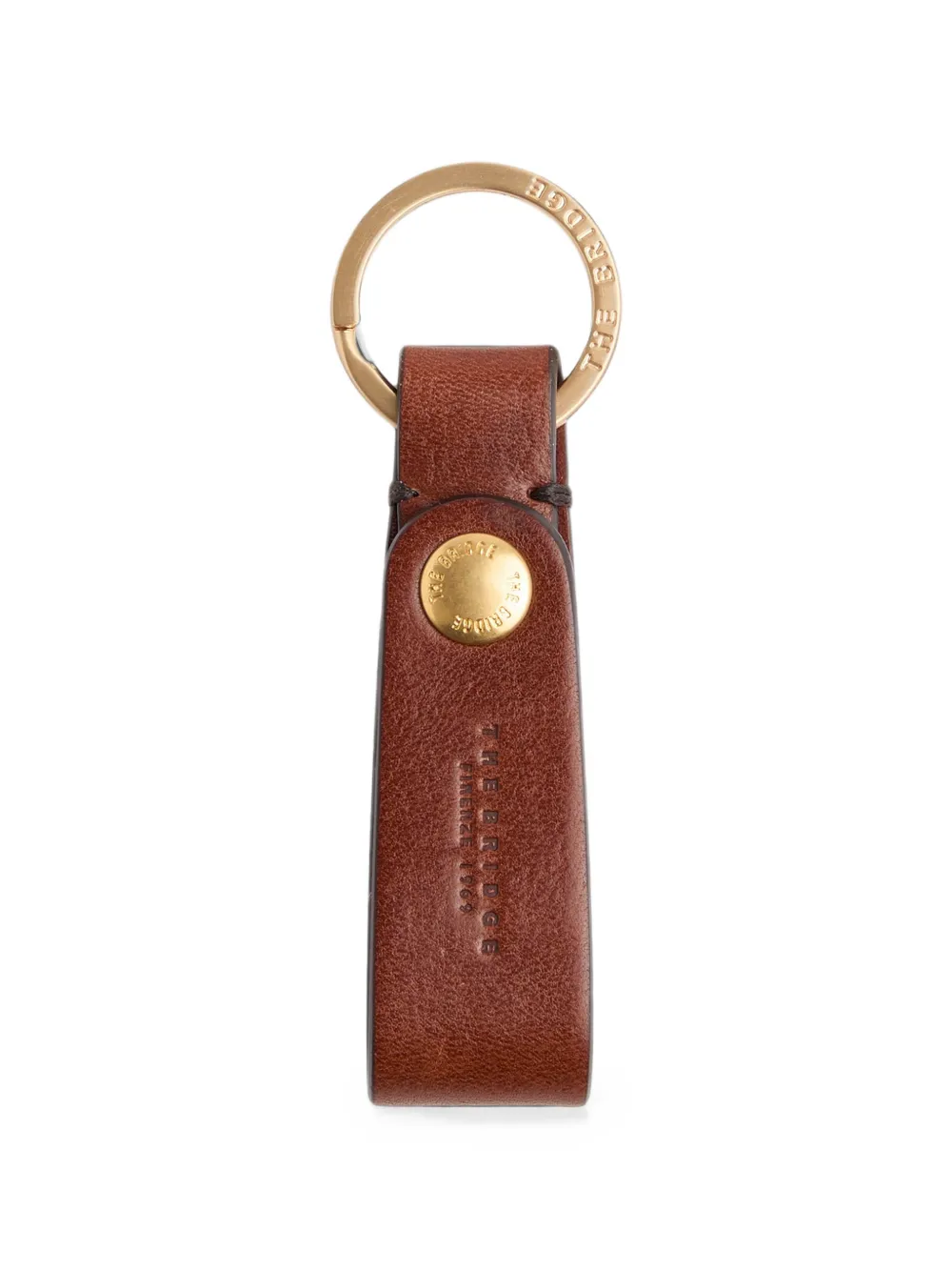 The Bridge logo-debossed leather keyring
