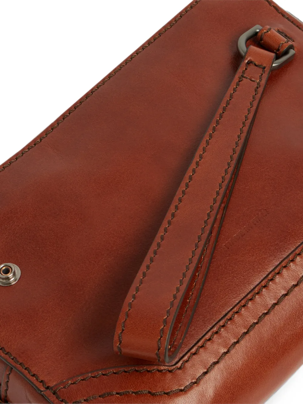 The Bridge Leren clutch Bruin
