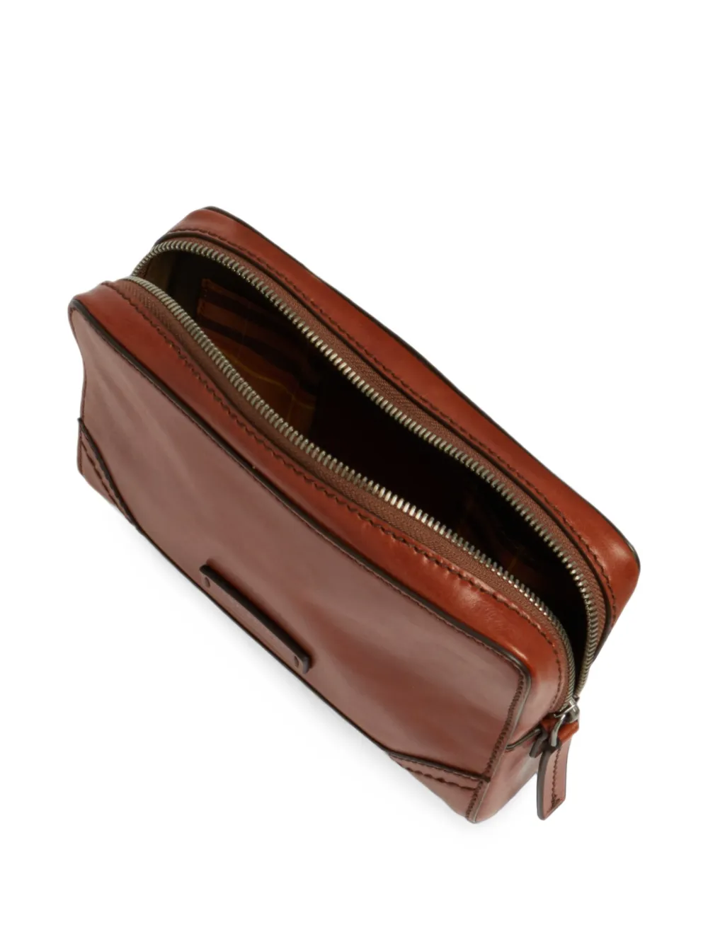 The Bridge Leren clutch Bruin