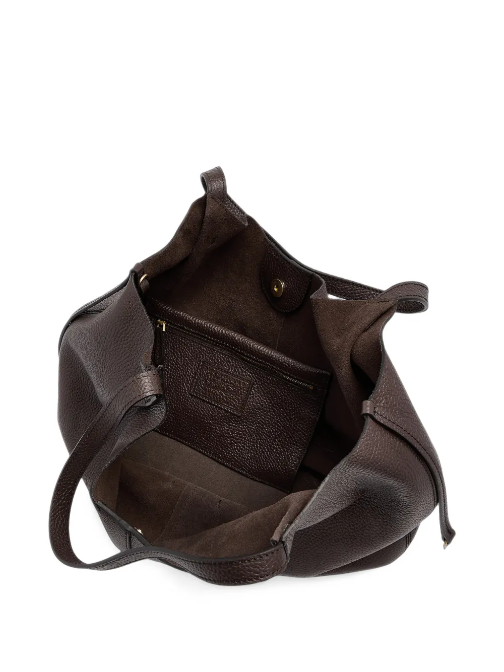The Bridge Marisa leren shopper met textuur Bruin