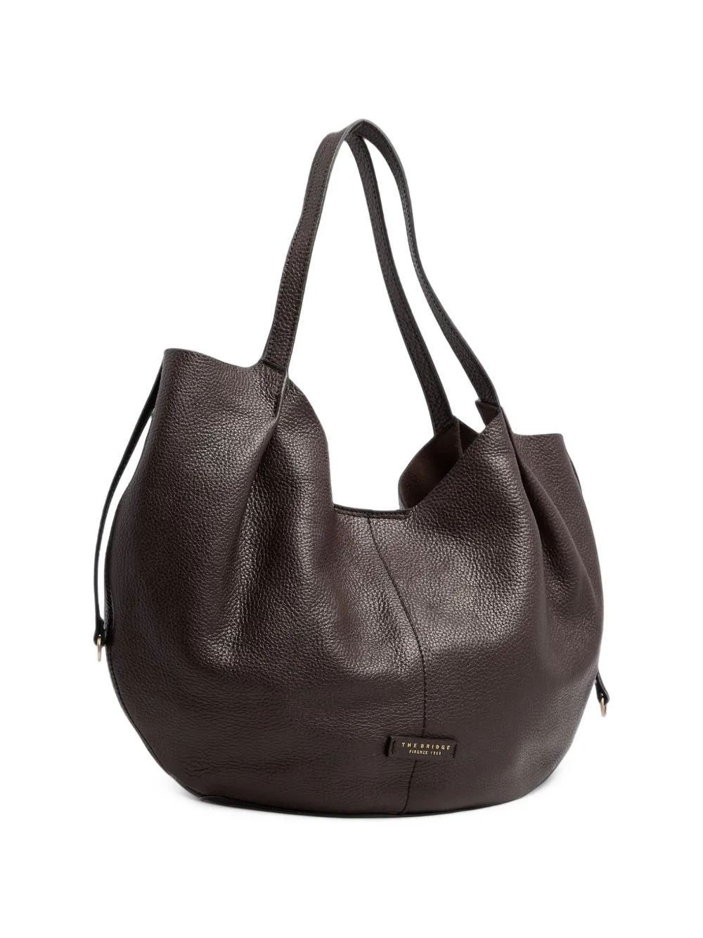 The Bridge Marisa leren shopper met textuur Bruin