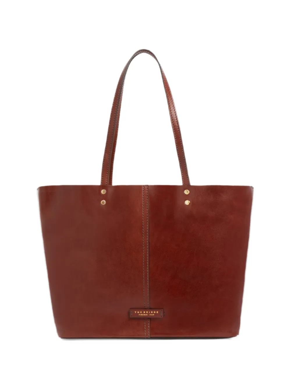 The Bridge Leren shopper Bruin