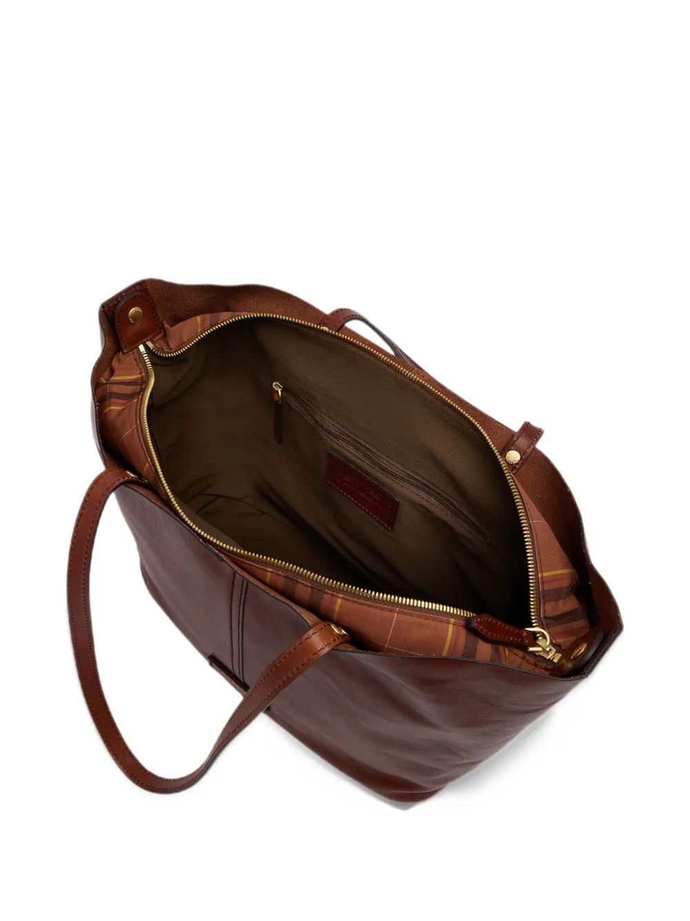 The Bridge Leren shopper Bruin