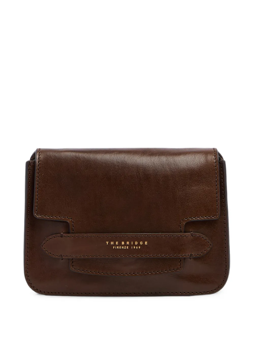 The Bridge leather shoulder bag - Marrone