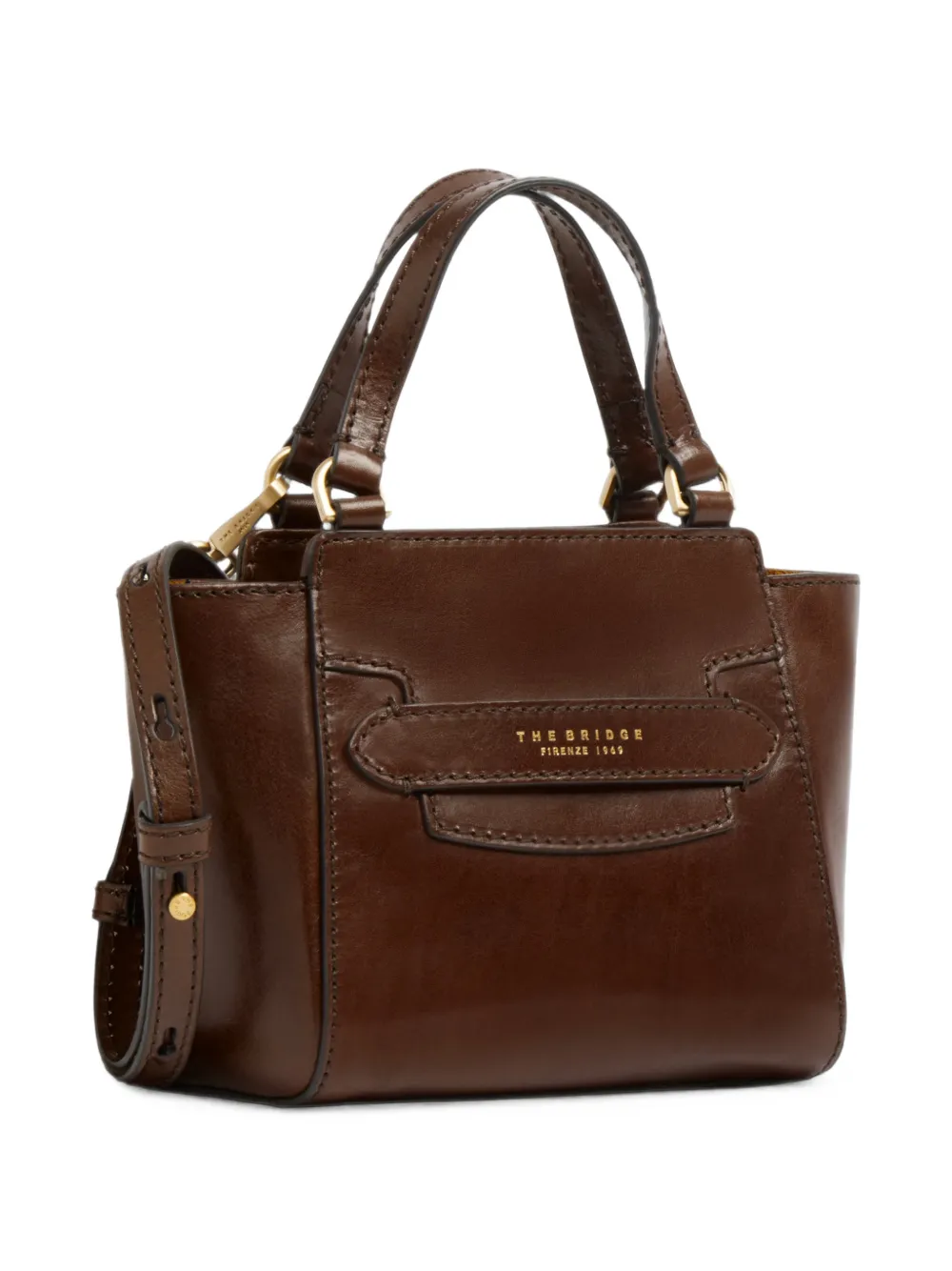 The Bridge Leren shopper Bruin