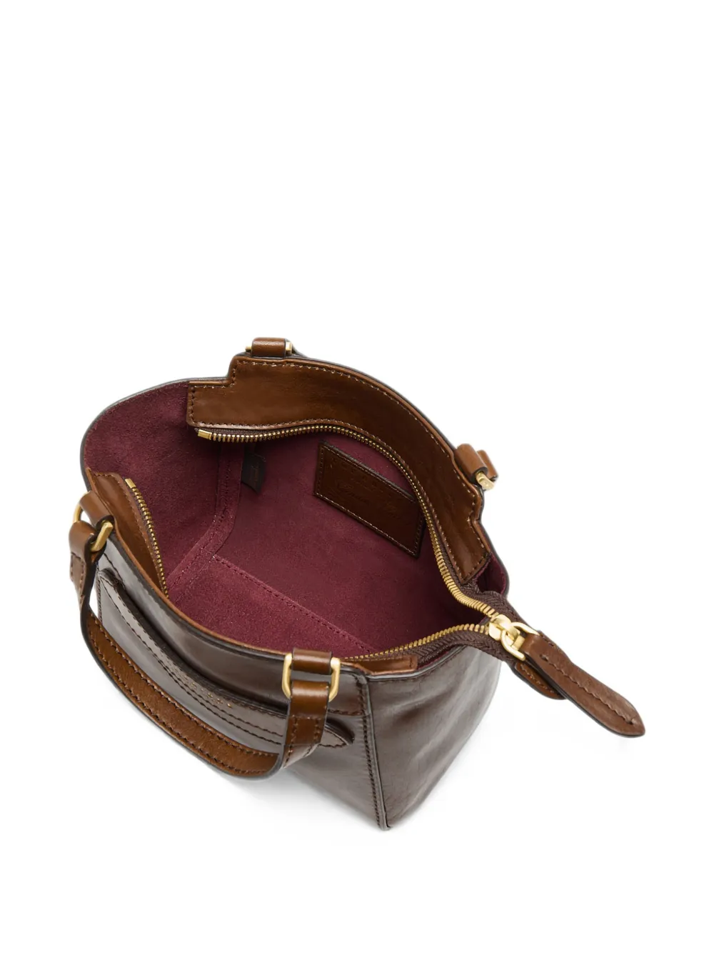 The Bridge Leren shopper Bruin