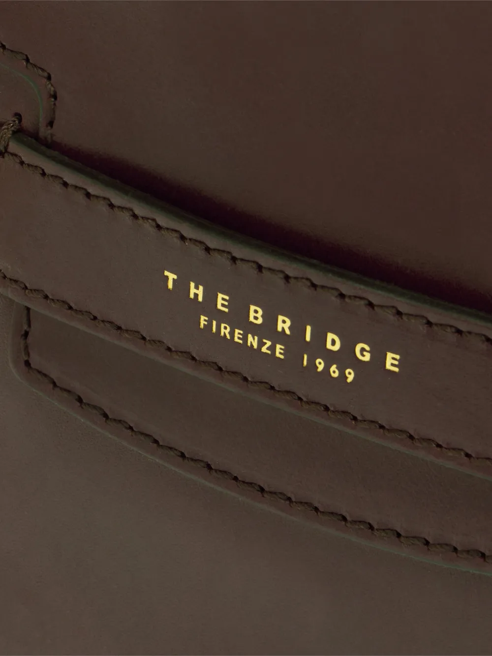 The Bridge Leren shopper Bruin